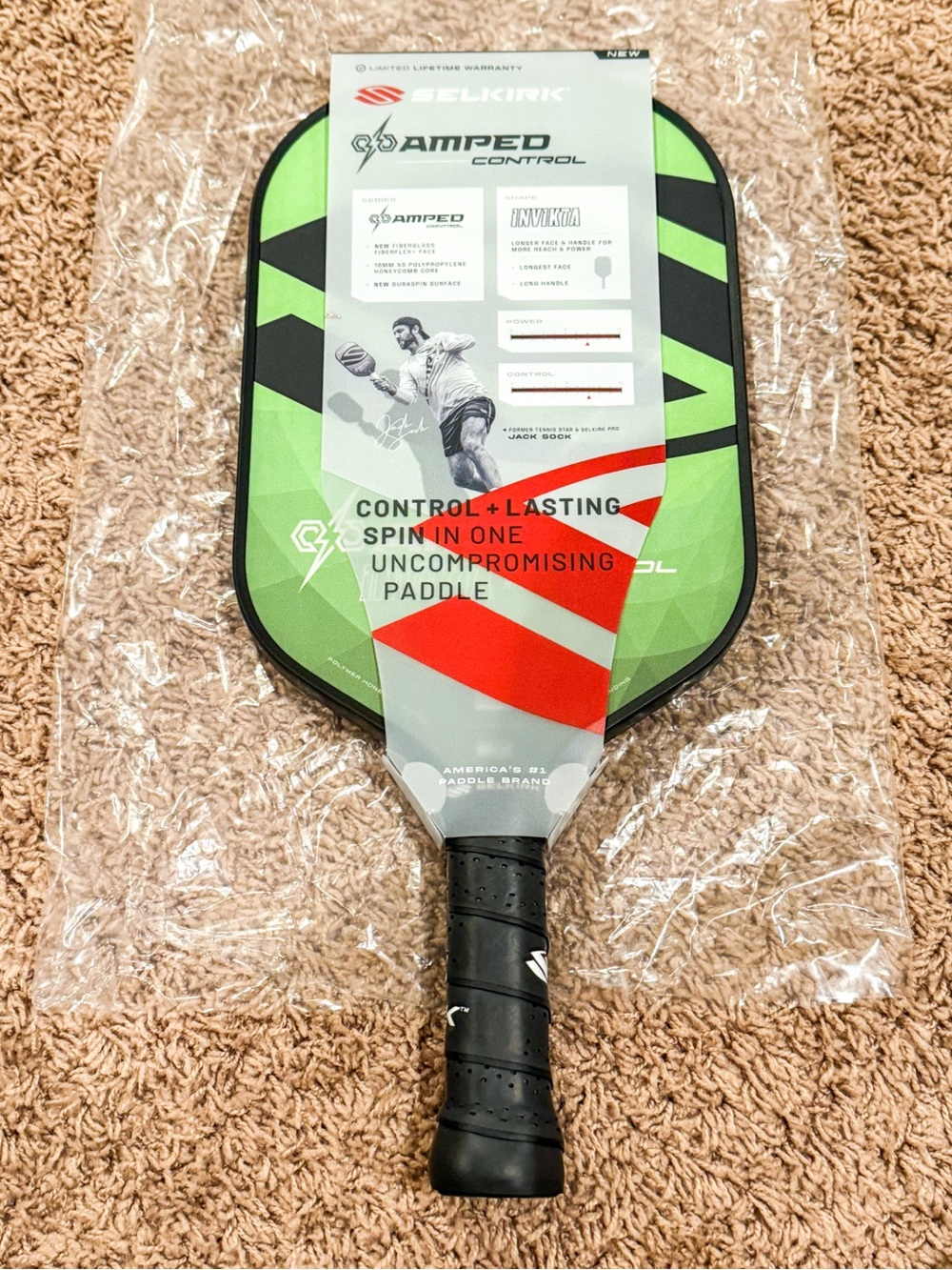 Selkirk Amped Control Pickleball Paddle - Green/Black